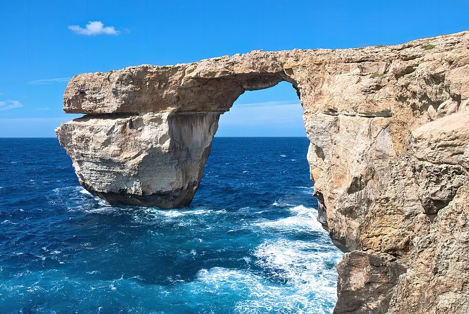 Context: Dwejra, Gozo — the Azure Window before its 2017 collapse.