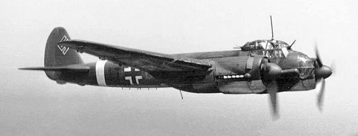 Context: Aircraft type: Junkers Ju 88. Type example, not the Malta wreck.