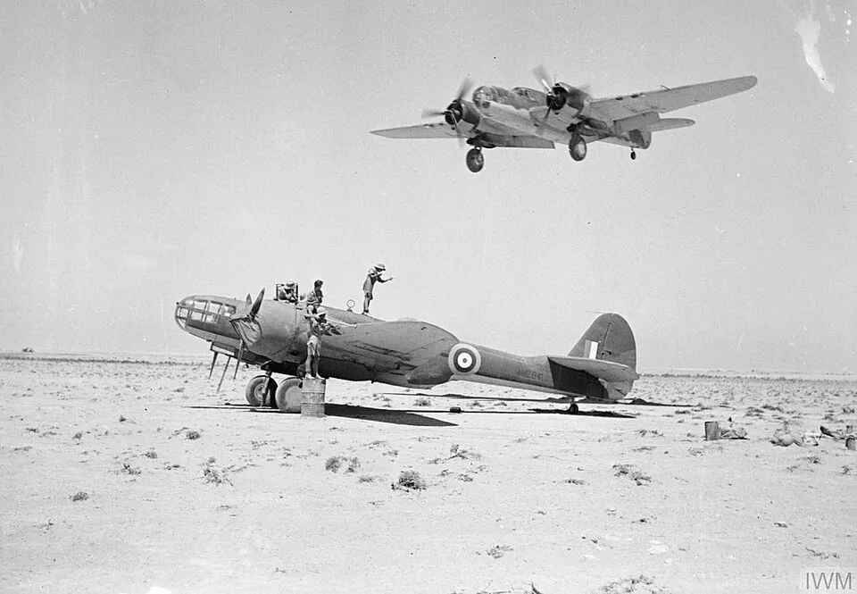 Għall-kuntest: Tip ta’ ajruplan: Martin Maryland waqt il-manutenzjoni. Eżempju tat-tip, mhux it-tifrik f’Malta.